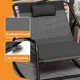 thumbnail image 5 of Craftian Patio Rocking Chair, Outdoor Lounge Chair with Footrest - Black, 5 of 9
