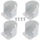 thumbnail image 1 of 4pcs Closet Rod Socket Shower Curtain Rod Bracket Iron Closet Rod Support, 1 of 3