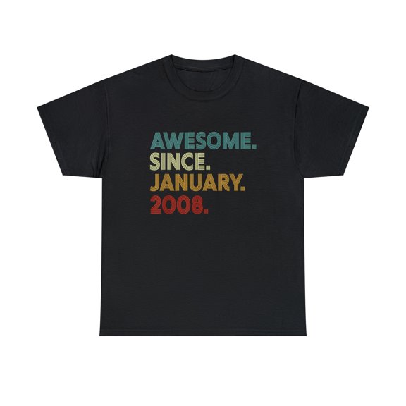 Awesome Since January 2008 Birthday T-Shirt