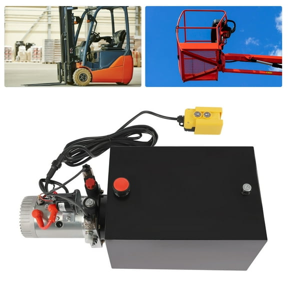 3KW Hydraulic Electric Pump Hydraulic Power Unit 20 Quart Hydraulic Pump for Dump Trailer Car Lifting 12V DC (Steel, 20 Quart)