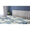 thumbnail image 5 of Ambesonne Flower Fitted Sheet, Summer Floral Print Garden, California King, Ceil Blue Green and Cream, 5 of 5