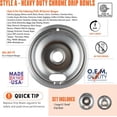 thumbnail image 2 of Range Kleen 12782XCD5 Drip Bowl Chrome 1 Small & 1 Large, 2 Pk, 2 of 5
