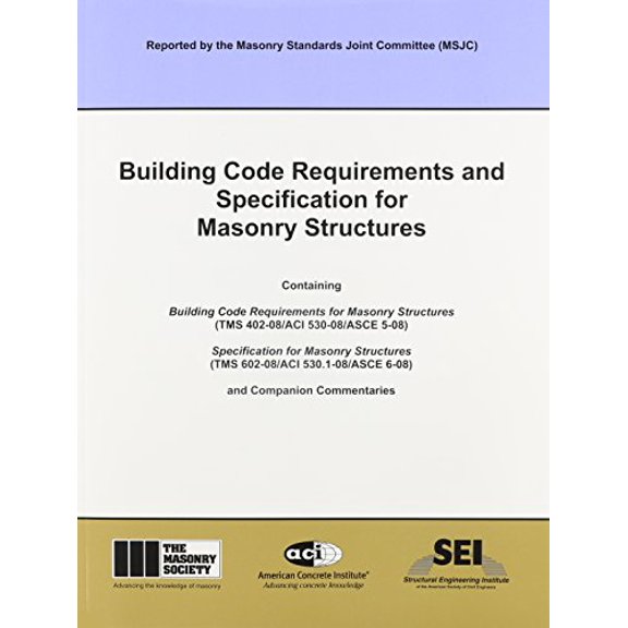 Pre-Owned Building Code Requirements and Specification for Masonry Structures