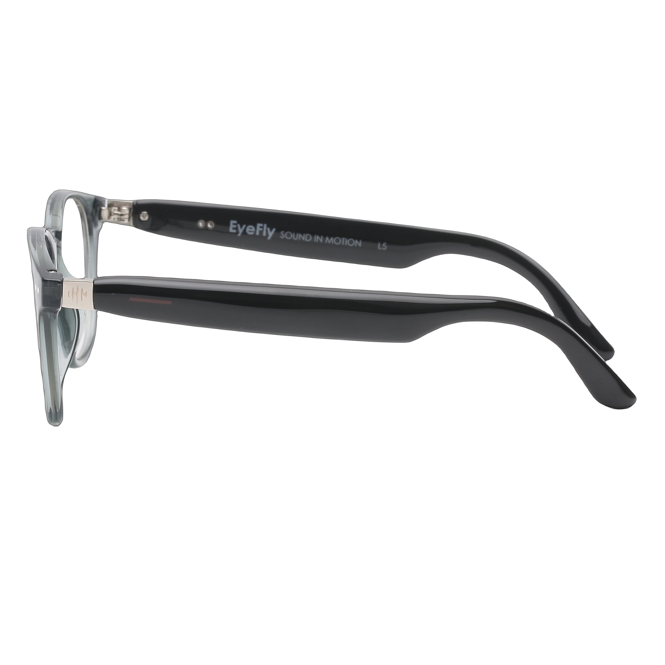 Eyefly Melody Prescription Ready Bluetooth Rechargeable Unisex Eyeglasses, Blue Crystal, Includes Case