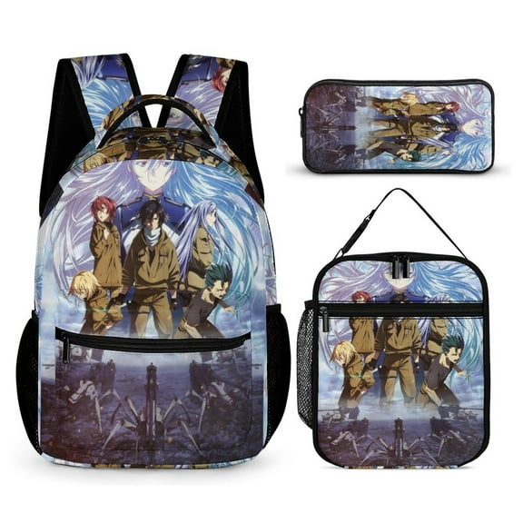 86 Anime Poster 3 PC Backpack Set Casual School Bag Daypack with Lunch Bag Outdoor Travel Large Capacity BagsOne Size