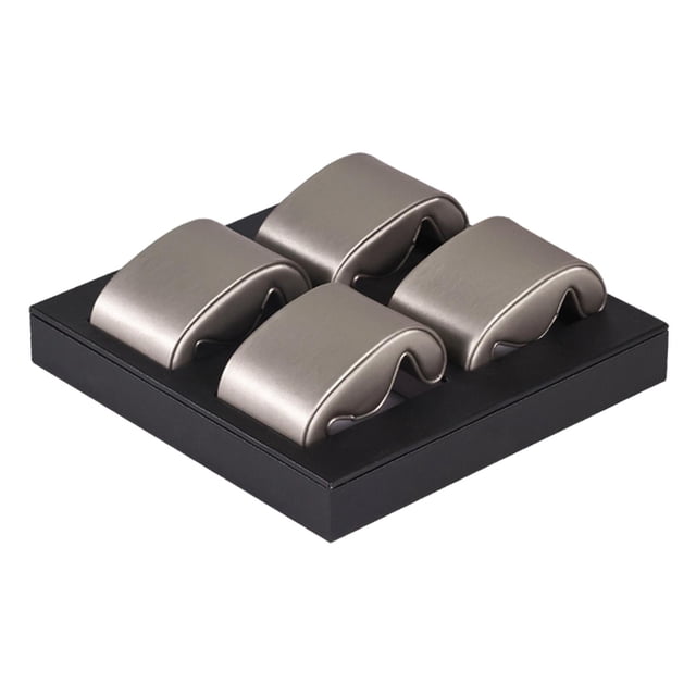 Bandeja organizadora para joyería y reloj Yinane Soporte de exhibición para pulsera hombre elegante Almacenamiento Negro 4 almohadas