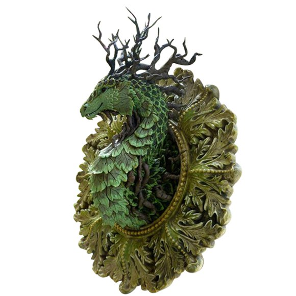 CAROOTU Forêt Dragon Statues en Résine Décoration Murale pour la Maison Intérieur et Extérieur Patio Porche pour les Amateurs de Dragon