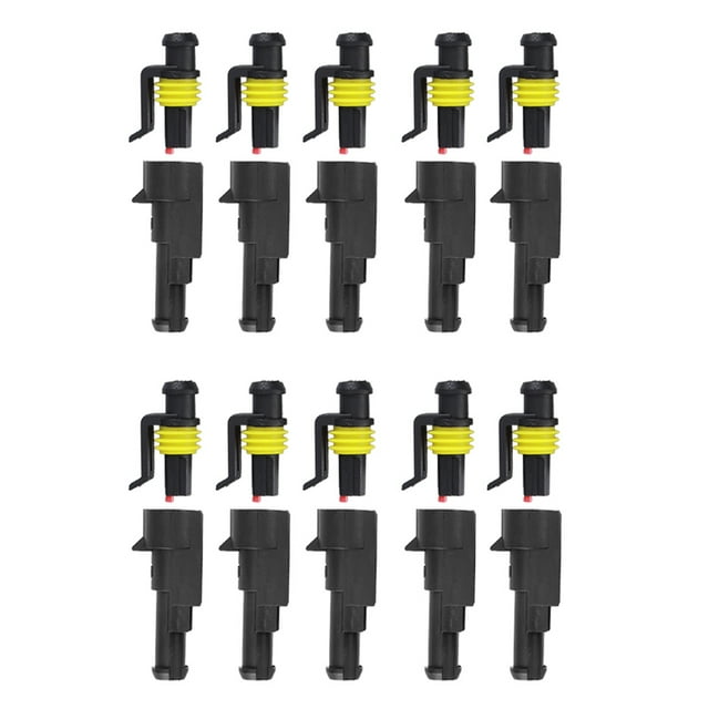 Waterproof Female Electrical Connector,10 Set 1 Pin Waterproof Electrical Connector Plug Waterproof Male Electrical Connector Crafted with Care