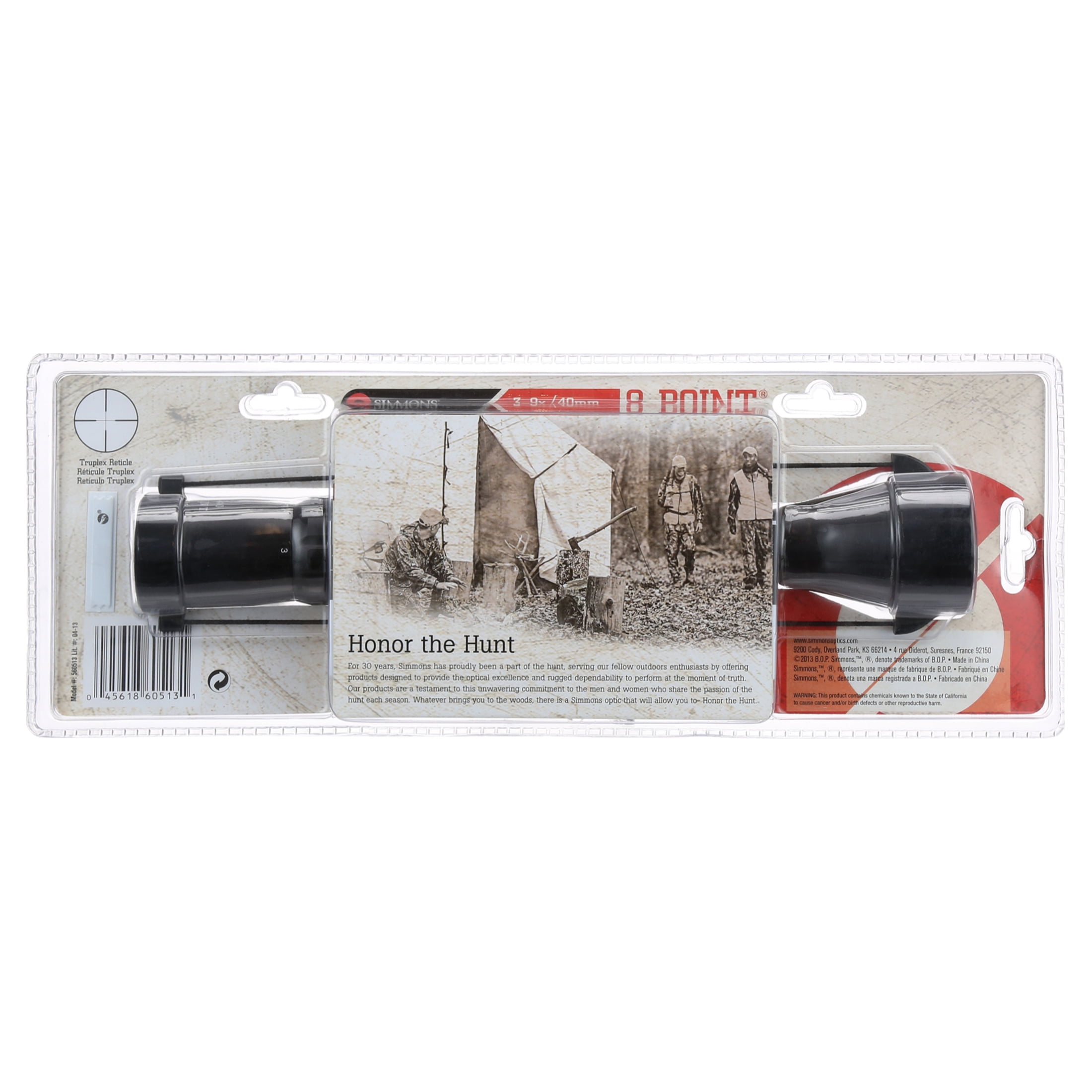 Simmons 8 Point Rifle Scope 3-9X40-Truplex-Matte Black