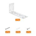 thumbnail image 3 of Unique Bargains L Attelles d'Angle, 2 Pcs 120x40x60mm - Code d'Angle Réglable Galvanisé à 90 Degrés, pour Réparation de Meubles (Argent), 3 of 7