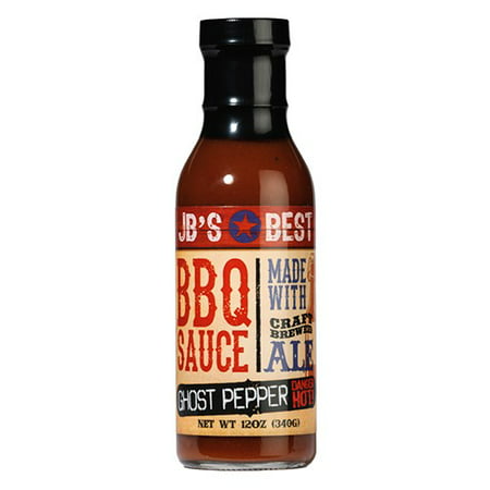 JB's Best All Natural Beer-Infused BBQ Sauce - Ghost Pepper (14 (Best Rib Sauce Ever)
