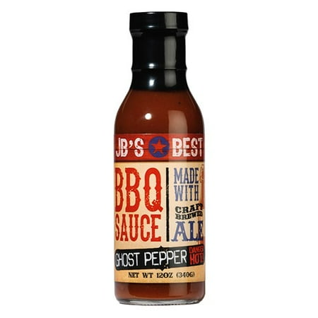 JB's Best All Natural Beer-Infused BBQ Sauce - Ghost Pepper (14 (Best Barbecue Sauce For Chicken)