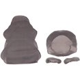 thumbnail image 1 of Stretch Swivel Gaming Racing Chair Cover Computer Chair Seat Cover Removable Washable with 1 Pair Armrest Cover fit for Office Chair, Swivel Chair (Gray), 1 of 6