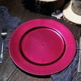 thumbnail image 3 of BalsaCircle 6 Hot Pink 13" Crystal Beaded Acrylic Wooden Textured Round Charger Plates, 3 of 8