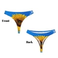 thumbnail image 3 of Balery Blue Sky Sunflower Tangas de Algodón para Mujer con Estampado – Ropa Interior Sexy, Transpirable, G-string-XX-Large, 3 of 6