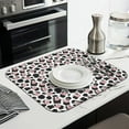thumbnail image 3 of White Cow Black Spot Pattern Dish Drying Mat for Kitchen 1 Pack, Ultra Absorbent Microfiber Dishes Drainer Mats,16"x18", 3 of 6