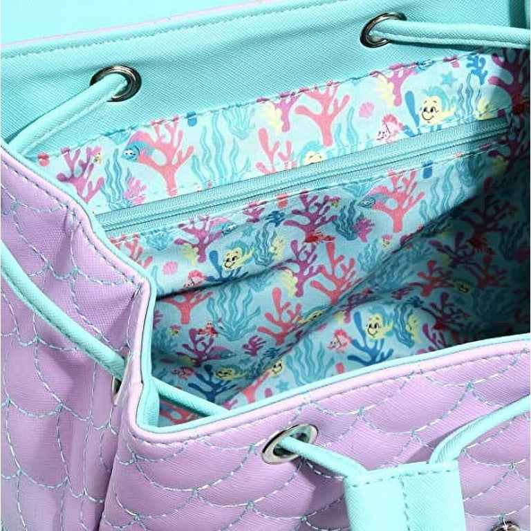 Loungefly Disney Little Mermaid Ombre Scales Womens Double Strap Shoulder Bag Purse