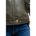 thumbnail image 6 of First Manufacturing WBL1025-S-AGR Womens Favorite Fashion Leather Jacket, Army Green - Small, 6 of 8