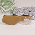 thumbnail image 4 of Xdegoge Womens Clear Heels Sandals Plus Size Open Toe Summer Beach Shoes Transparent Strap Dressy Slippers Strolling Walking Ladies Party Slides, 4 of 9