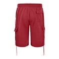 thumbnail image 6 of Men's Casual Shorts Memory Boy Mens Fitness Shorts for Exercise Casual Tie Tie Band Foam Star Mens Basketball Long Quick Shot Men Athletic Men 15763 Summer Men's Tethered Leisure Sports Red XL, 6 of 8