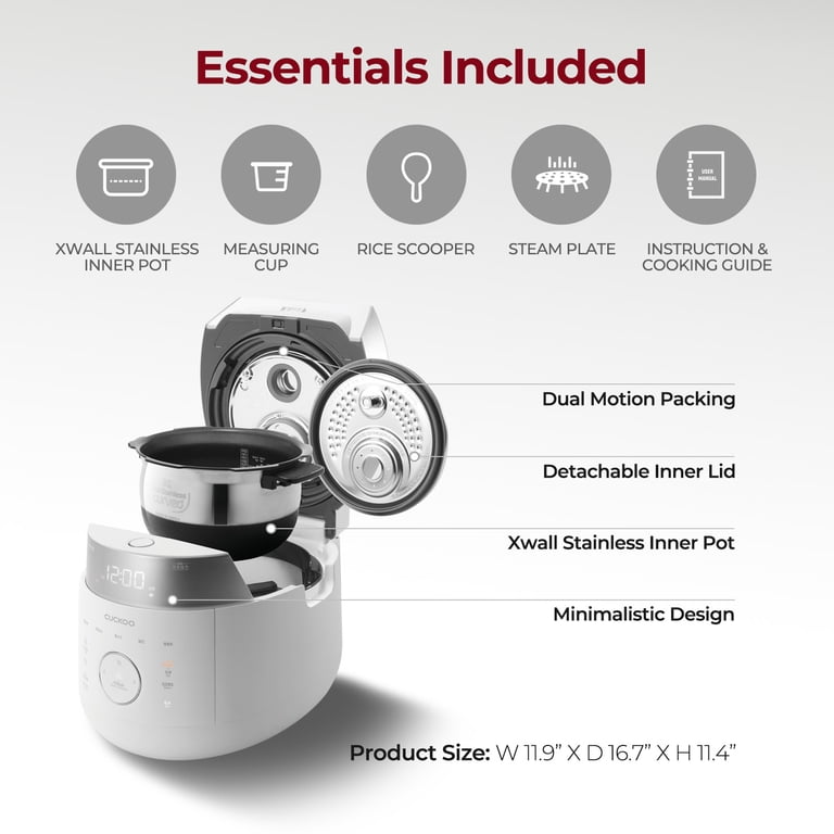CUCKOO 10-Cup Twin Pressure Rice Cooker, Induction, Auto Clean, 25