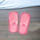 thumbnail image 5 of GOOHOCHY Pantuflas de rayas peludas para limpiar el suelo, con suela desmontable, talla M 38-41 (rosa), 5 of 8