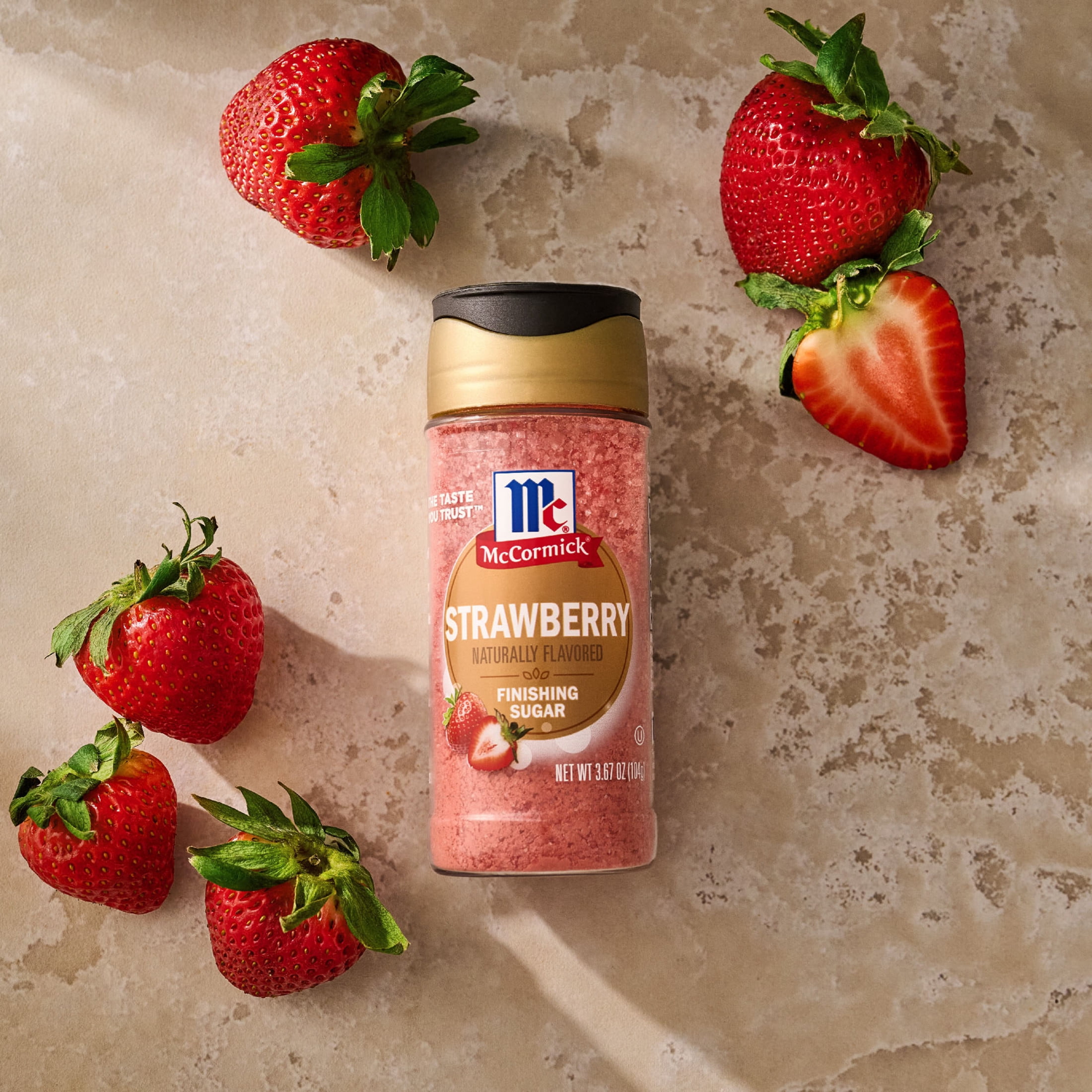 McCormick Strawberry Finishing Sugar, 3.67 oz Bottle