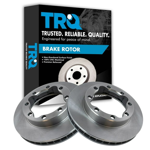 TRQ Front Brake Rotors Set Vented Fits Select 1995-1999 Chevrolet K1500 Suburban 1989-2000 K2500 1992-1999 K2500 Suburban 1988-2000 K3500 GMC