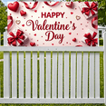 thumbnail image 5 of LUUFILx Valentine's Day Romantic Backdrop Roses Chocolate Hearts Banner Event Decorations Party Supplies Photography Props Celebration Background, 5 of 8