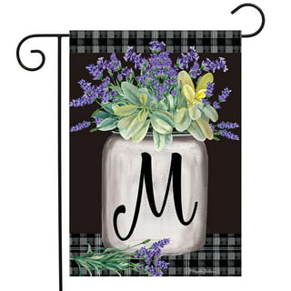 Faromily Personalized L Monogram Garden Flag Double Sided Initial Letter  Vintage Wood Custom Last Na…See more Faromily Personalized L Monogram  Garden