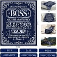 thumbnail image 6 of Boss Gifts for Men, Gifts for Boss, Boss Birthday Gift for Men, Boss Day Gifts, Gifts for boss Male, Boss Leader Manager Gifts Ideas Blanket, 50x60, 6 of 6
