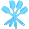 thumbnail image 3 of Juego de 4 espátulas de silicona, espátulas de goma antiadherentes resistentes al calor con núcleo de acero inoxidable, color azul, 3 of 8