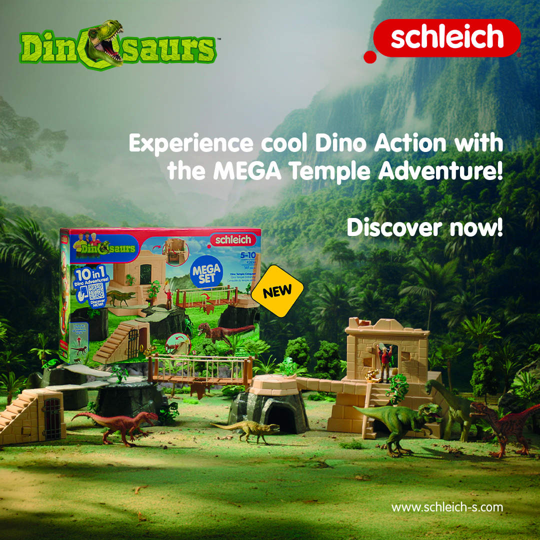 Schleich Dino Temple Conquest Dinosaur Action Figures Mega Set