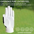 thumbnail image 3 of FINGER TEN Golf Gloves Women Left Right Hand Leather with Ball Marker Value Pack, Colored Glove for Ladies Right Left Handed Golfer All Weather Grip, 3 of 7