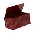 thumbnail image 4 of Adorno de contenedor de carga en miniatura, caja de almacenamiento con tapa abatible para el hogar, regalo u oficina. Marrón, 4 of 9