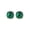 Emerald-Gold, variant on Sterling Silver Sapphire Stud Earrings