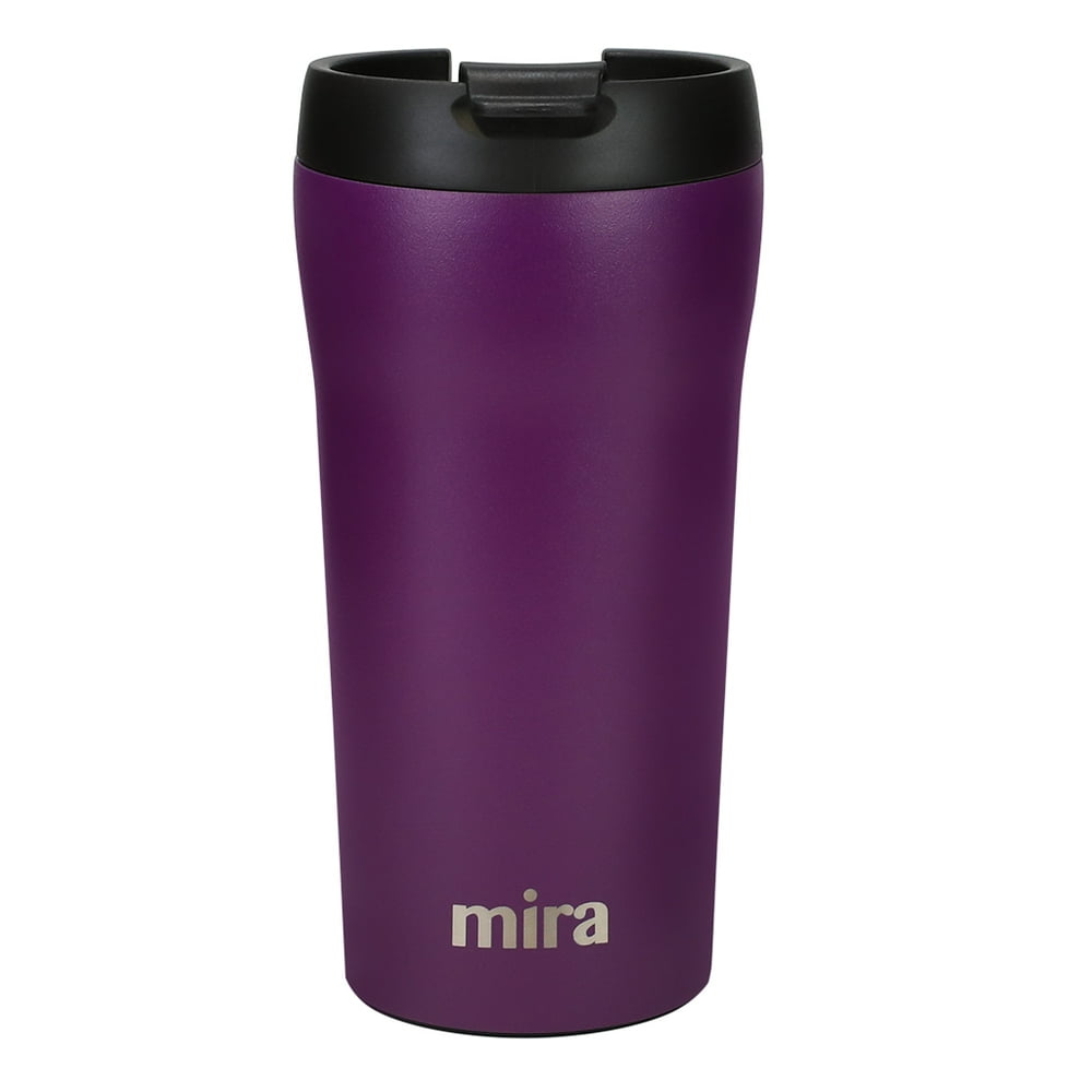 MIRA Stainless Steel Insulated Travel Car Mug Spill Proof Flip Lid