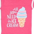 thumbnail image 4 of Inktastic All You Need is Ice Cream with Ice Cream Cone Boys or Girls Baby Bodysuit, 4 of 5