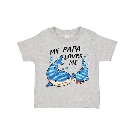 

Inktastic My Papa Loves Me- Whale Shark Gift Toddler Boy or Toddler Girl T-Shirt
