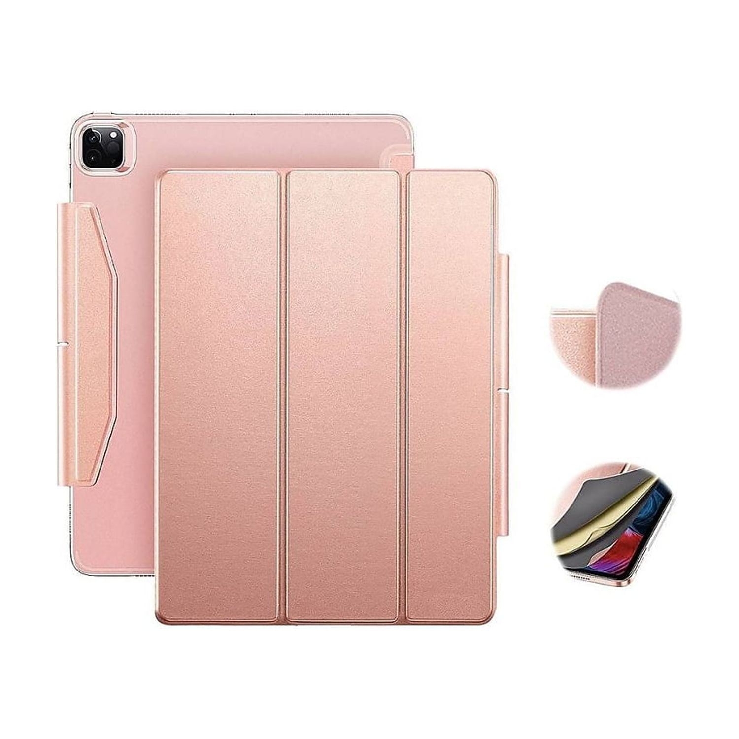SaharaCase ESR Folio Case for Apple iPad Pro 12.9" (4th 5th and 6th Gen 2020-2022) Rose Gold