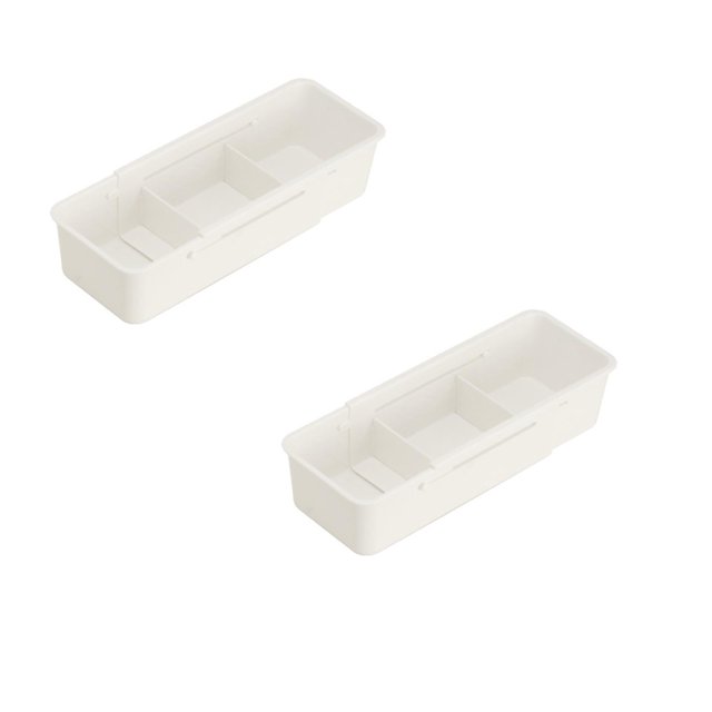 Oleegame 2PC Spoon And Lid Rest Retractable Storage Box Simple Assembled Storage Box Clothes Storage Box Kitchen Supplies Storage Box Beverage Storage Box Sundries Storage Multi Purpose Storage