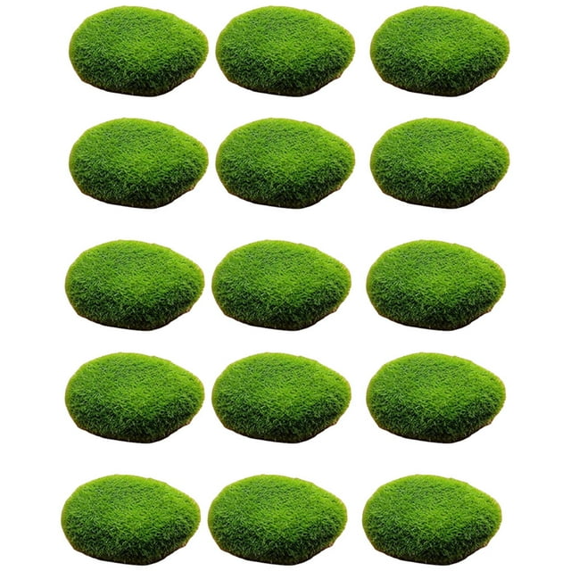 15 pack/lote piedras decorativas Inteprter bolas de musgo verde