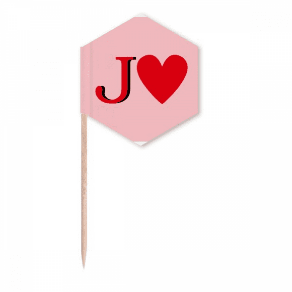 Love Jack Heart J Poker Toothpick Flags Cupcake Picks Party Celebration