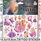 thumbnail image 5 of Pegatina de tatuaje de Barbie impermeable, pegatina de princesa Rosa Original, suministros de fiesta de cumpleaños, decoraciones, regalos para niños y niñas, 1/3/5 hojas（MIX 3 Sheet, 5 of 5