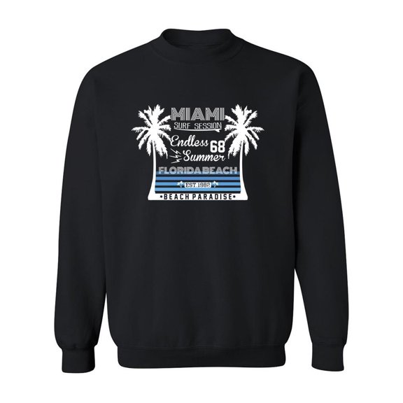 Miami Florida Surfer Sweatshirt Men -Image by Shutterstock, Male 3X-Large