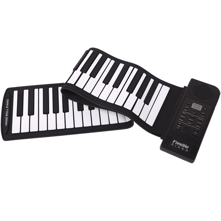Elegantoss Folding Portable Mini Roll up Soft Silicone Electronic Keyboard  Piano with 61-Keys ,Synthesizer & Built in Speaker 