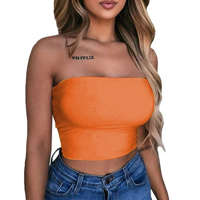 ITFABS Women Top Color Slim Off Shoulder Crop Tank Top Summer Hot Camisole