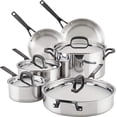 thumbnail image 1 of KitchenAid - Ensemble de Casseroles et Poêles en Acier Inoxydable Poli 5 Plis, Compatible avec Plaque à Induction, 1 of 8