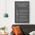 thumbnail image 3 of Stoic Philosophy Print,Stoicism Wall Art, 4 Pillars of Stoicism Poster Canvas Painting Wall Art, 3 of 4