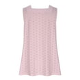 thumbnail image 5 of Penkiiy Womens Tank Tops Scoop Neck Eyelet Loose Fit Basic Tops Solid Color Causal Summer Sleeveless Shirts XL Pink, 5 of 6